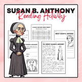 Susan B. Anthony - Reading Activity Pack | Women's History
