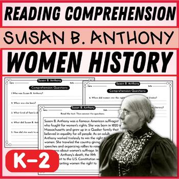 Preview of Susan B. Anthony: Reading Comprehension Passage and Timeline Activity (K- 2)