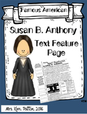 Susan B. Anthony Text Features Page
