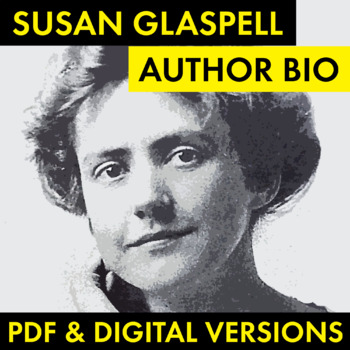 Preview of Susan Glaspell Author Study Worksheet Biography Activity PDF & Google Drive CCSS