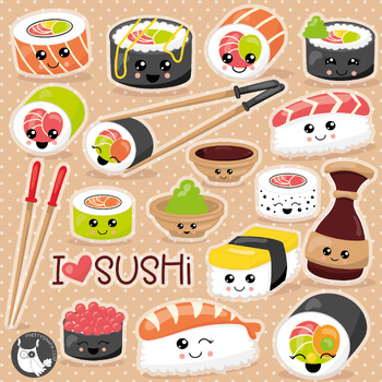 Sushi Clipart - CL1790 by Prettygrafik | TPT