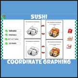Sushi Coordinate Plane Graphing Mystery | Sushi worksheets
