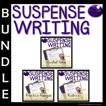 Preview of Suspense Writing BUNDLE | How to Writing with Rubric