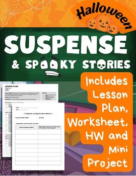 Preview of Suspense and Scary Short Stories Halloween Literary Devices Lesson for Any Story