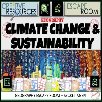 Preview of Sustainability & Climate Change Geography Escape Room