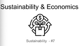 Sustainability & Economics Fundamentals of Sustainability 