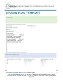 Sustainability Education Lesson Plan Template