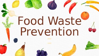 Preview of Sustainability Food Waste 5 Day Lesson Plan