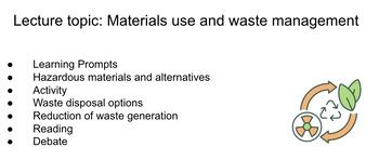 Preview of Sustainability Principles / Fundamentals Material Use & Waste Management