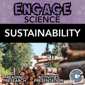 Preview of Sustainability Resources - Leveled Reading, Printable Activities, Notes & Slides