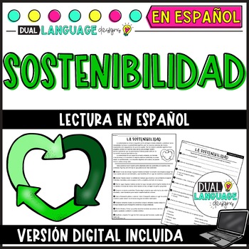 Preview of Sustainability Spanish Reading Comprehension | Sostenibilidad