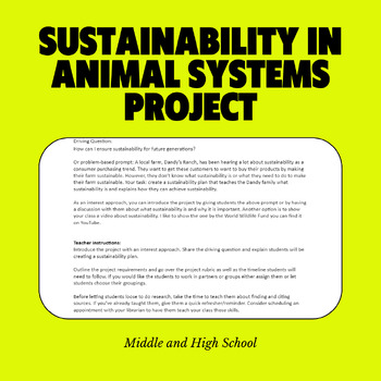 Preview of Sustainability in Animal Systems Project