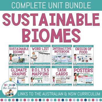 Preview of Sustainable Biomes: Year 9 Geography Unit - Australian & NSW Curriculum BUNDLE