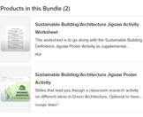 Sustainable Building/Architecture Jigsaw Poster Activity a