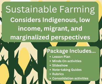 Preview of Sustainable Farming Lesson - Geography World Issues Science