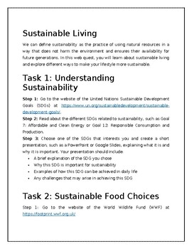 Sustainability WebQuest by Teaching with Mr B | TPT