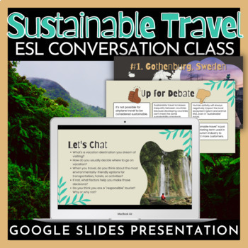 Preview of Sustainable Travel Tourism Conversation Class for Adult and Teen ESL