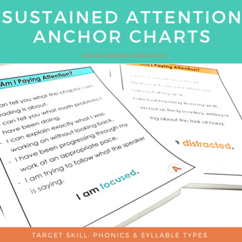 Preview of Sustained Attention Anchor Chart