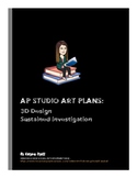Sustained Investigation Planning Sheet for 3D Design Portf