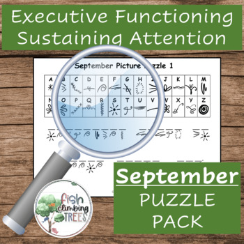 Preview of Sustaining Attention Executive Functioning Puzzles September