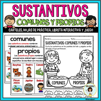 Preview of Sustantivos: Comunes y propios (Spanish Common and Proper Nouns)