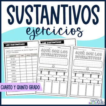 Preview of Sustantivos Ejercicios Spanish Nouns Worksheets