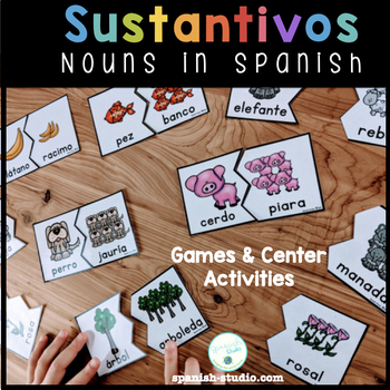 Preview of Sustantivos. Nouns in Spanish (Games & Centers Activities)