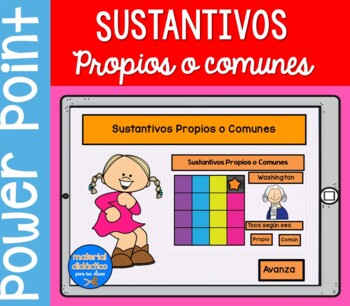Preview of Sustantivos Propios y Comunes -PowerPoint-Spanish proper and common nouns