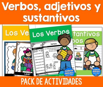 Preview of Sustantivos, adjetivos y verbos, actividades de lenguaje- Spanish resources
