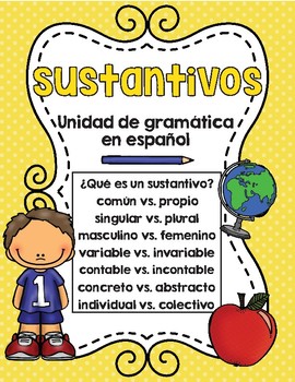 Preview of Sustantivos para niños mayores/ Nouns for Older Students in Spanish