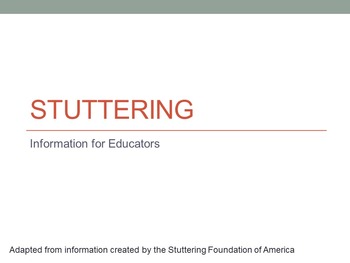 Preview of Suttering 101: Information for Educators