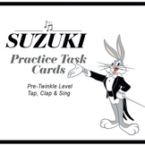 Suzuki Pre-Twinkle Task Cards, Cartoon Listening Challenge
