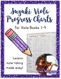 Suzuki Viola Progress Charts for Books 1-4