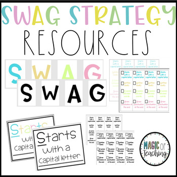 Preview of Swag Writing- Superhero SWAG Writing Resources