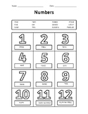 Swahili - English Numbers with practice Worksheet.