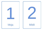 Swahili Numbers - 1 -10 Flash Cards.