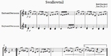 Swallowtail duet for two bells or xylophones