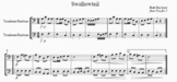 Swallowtail duet for two trombones or baritones
