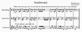 Swallowtail duet/trio for two snares and xylophone melody