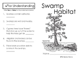 Swamp Habitat Mini Book with a Check for Understanding