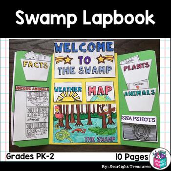 Preview of Swamp Lapbook for Early Learners - Animal Habitats