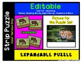 Swamp & Tiger - Expandable & Editable Strip Puzzle w/ Mult