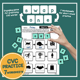 Swap One CVC Game/Worksheets - Short Vowel Practice
