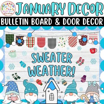 Preview of Sweater Weather!: January And New Year Bulletin Boards And Door Decor Kits