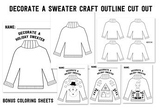 Sweater Weather Outline Cutout Craft Template Activity  Pr