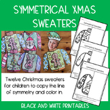 Sweaters Lines of Symmetry Drawing Activity - Christmas Ma