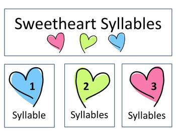 Preview of Sweatheart Syllables PreK-1st
