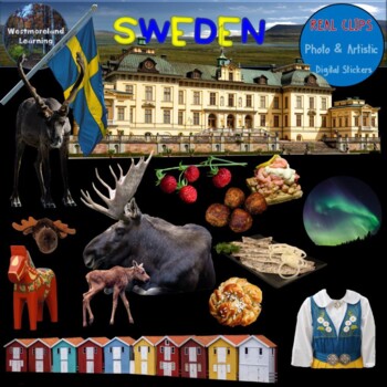 Preview of Sweden Clip Art Swedish Photo & Artistic Digital Stickers Graphics