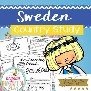 Preview of Sweden Country Study *BEST SELLER* Comprehension, Activities + Play Pretend
