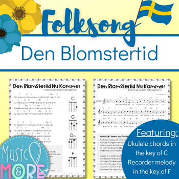 Preview of Swedish Folk Song: Den Blomstertid {Ukulele & Recorder}